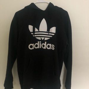 *WORN ONCE* Adidas Black Trefoil Print Hoodie